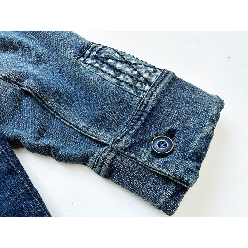 360g Heavyweight Indigo Dyed Sashiko Patchwork Hanten