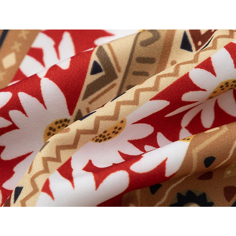Harajuku style all-over print short-sleeved shirt