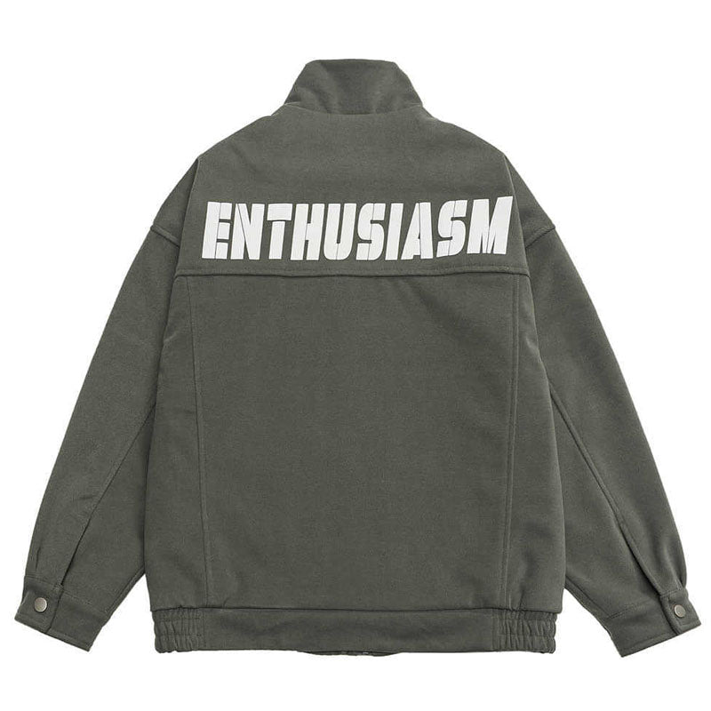 American casual alphabet print jacket