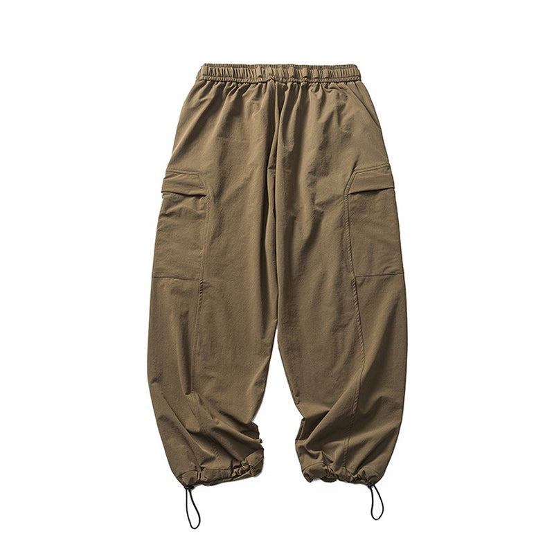 Functional pocket cargo pants with adjustable hem