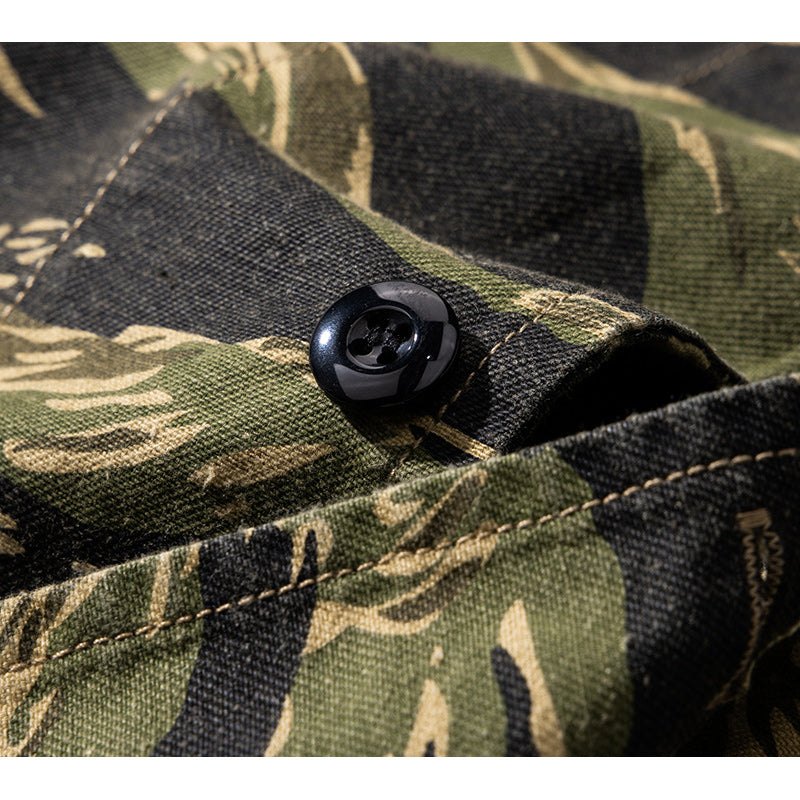 American casual coverall with Woodpecker embroidered badge