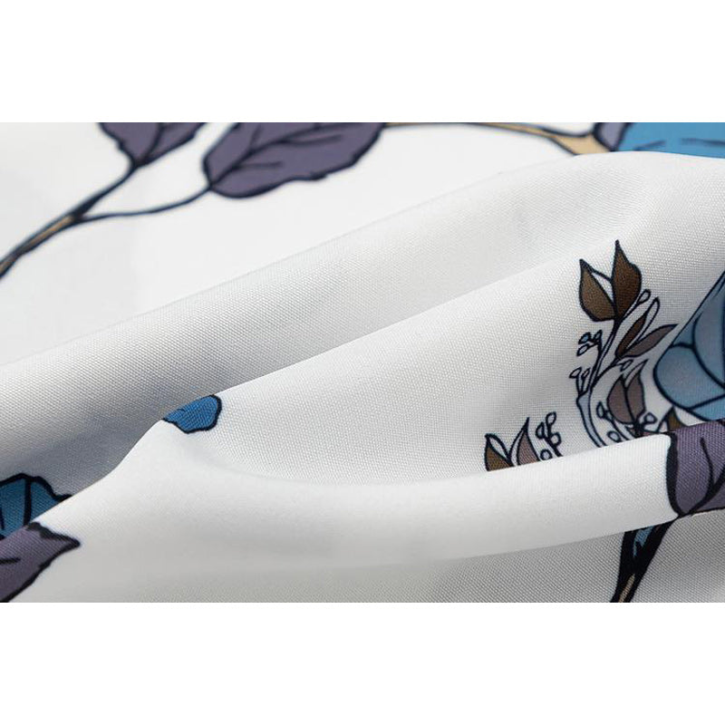 Hawaiian print floral all-over short-sleeved shirt