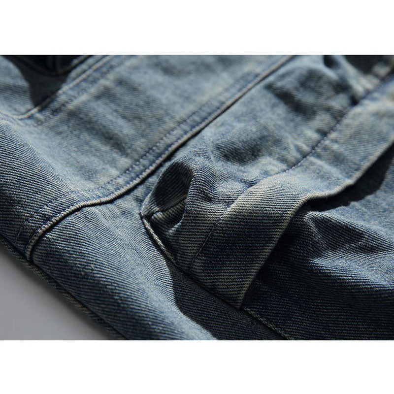 Multi Pocket スタンドカラーデニムジャケット
