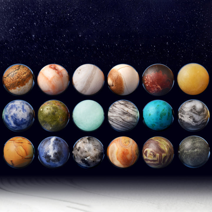 "Eight Planets" Matte Natural Stone Bracelet
