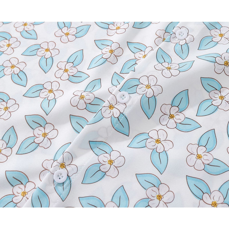 New for summer: floral print short-sleeved shirt