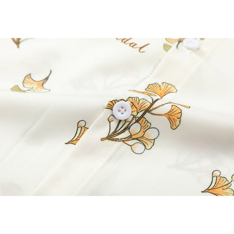 Fresh Leaf Print Short Sleeve Aloha Shirt