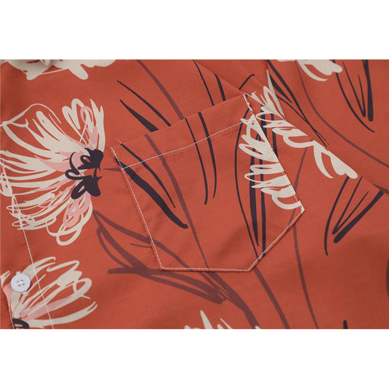 New for summer: floral print short-sleeved shirt