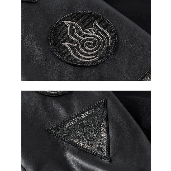 "Ninja darts" pattern embroidery Wool blend function award jacket