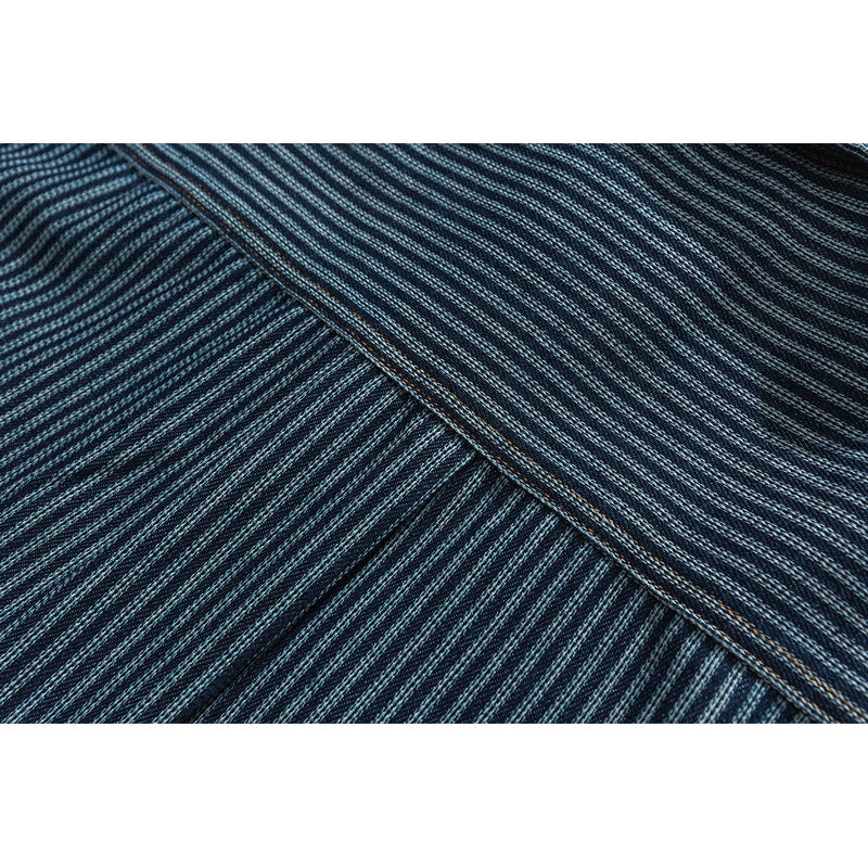 Blue Border Stripe Pocket Skipper Shirt