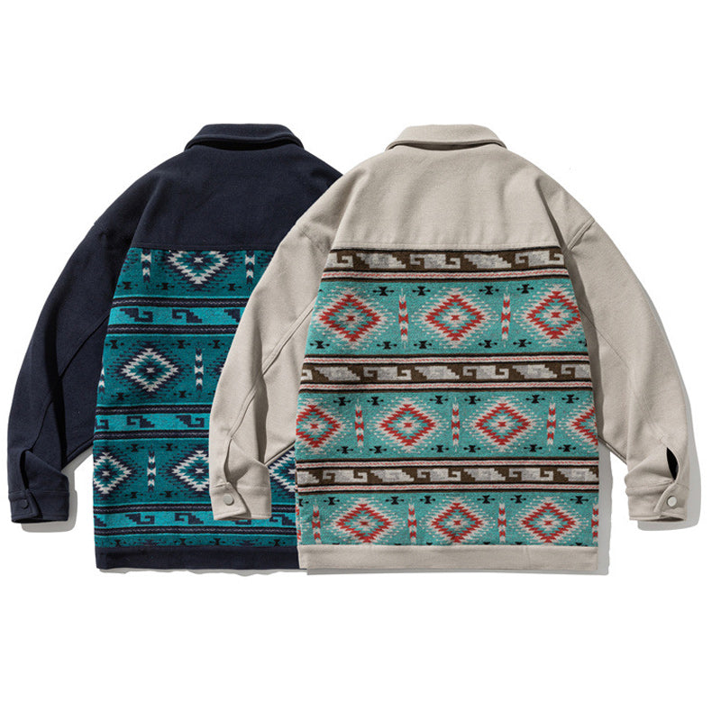 Ethnic NAVAJO patterned autumn jacket
