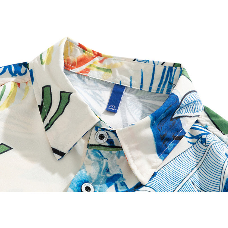 New for summer: Aloha print short-sleeved shirt
