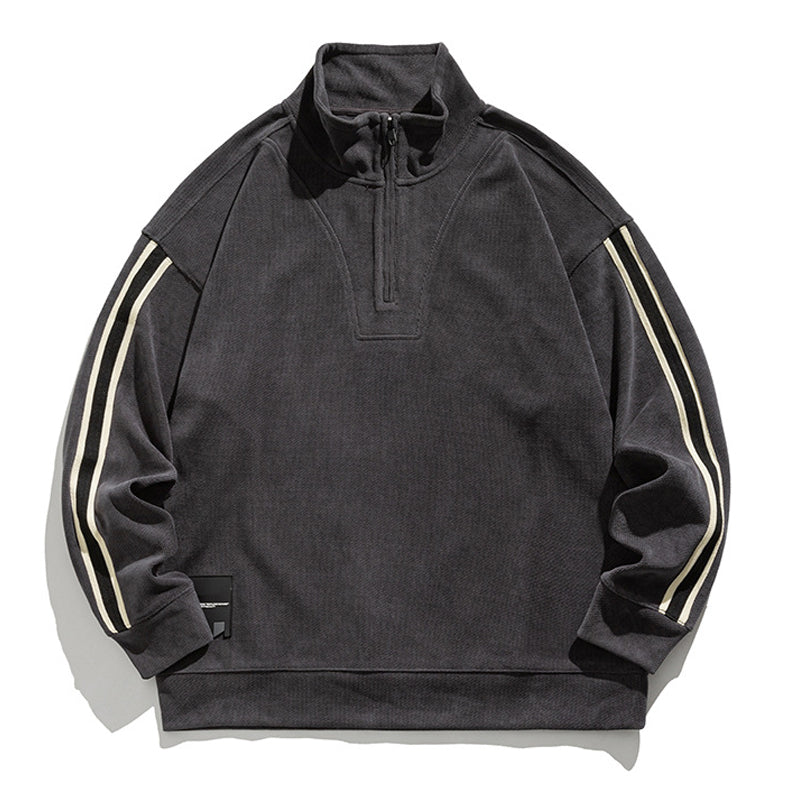 Fashionable stand-up collar zipper hoodie