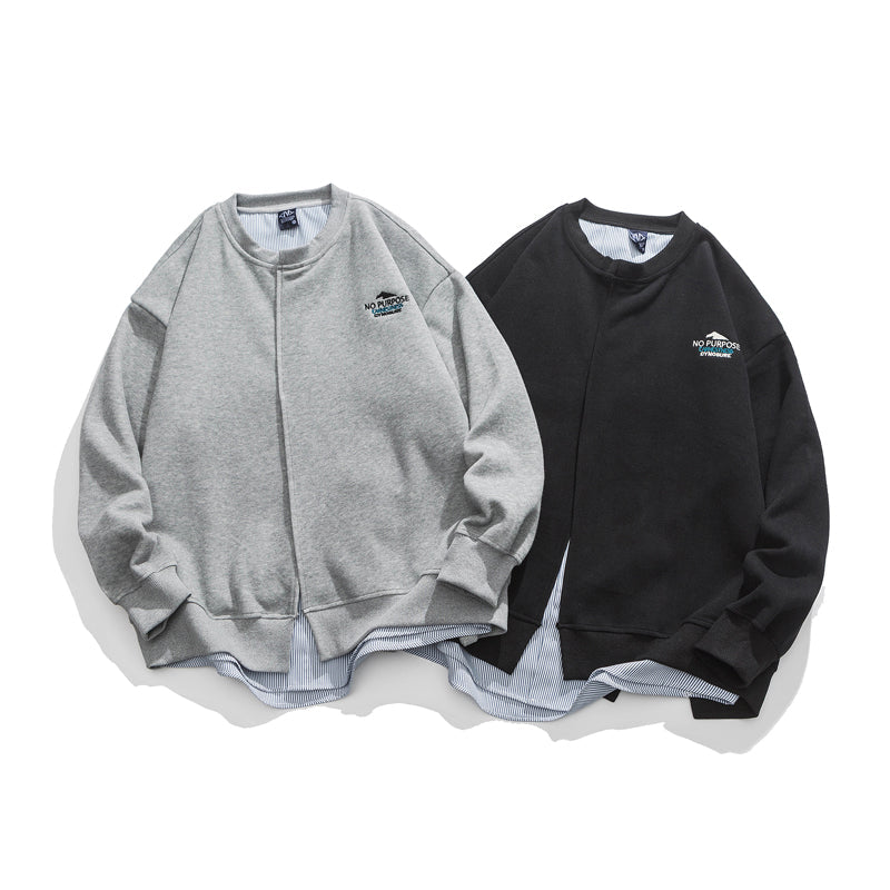 Cityboy Faux Layered Embroidered Sweatshirt