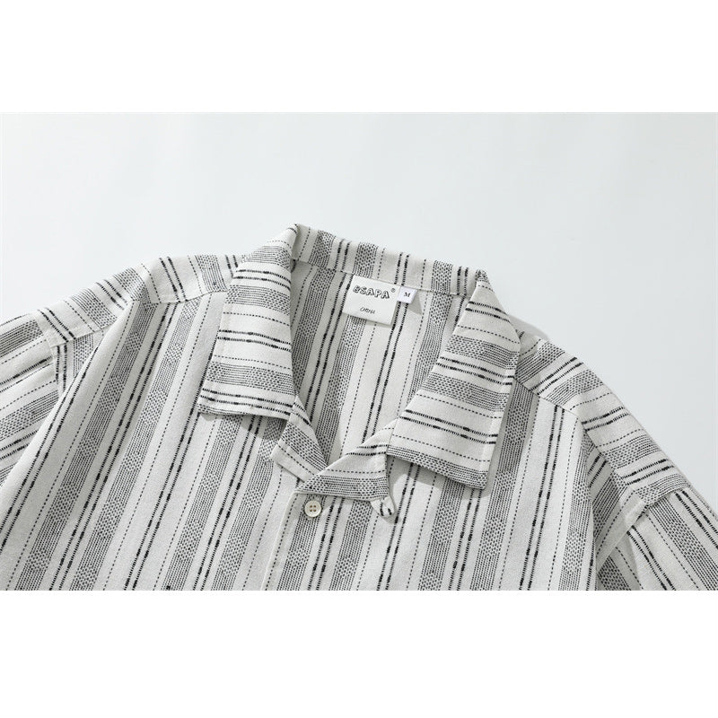 Fashion striped short sleeve shirt