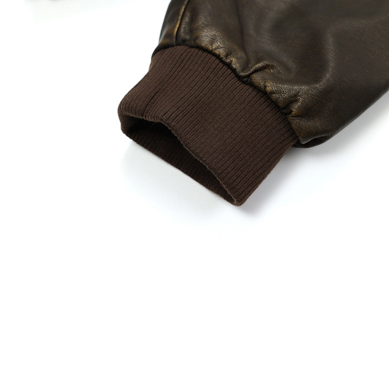 American Casual Retro Wash PU Leather Jacket