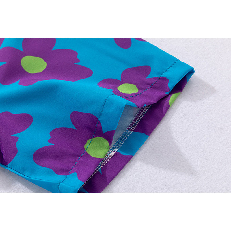 Colorful floral Hawaiian short-sleeved shirt