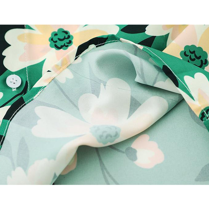 New for summer: floral print short-sleeved shirt