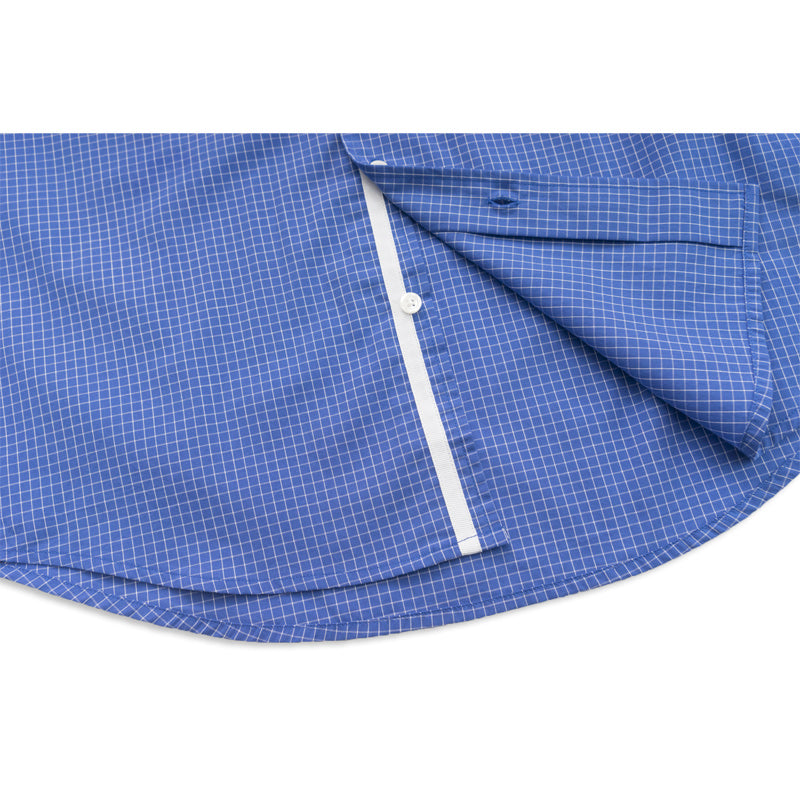 Cityboy classic blue plaid short-sleeved shirt