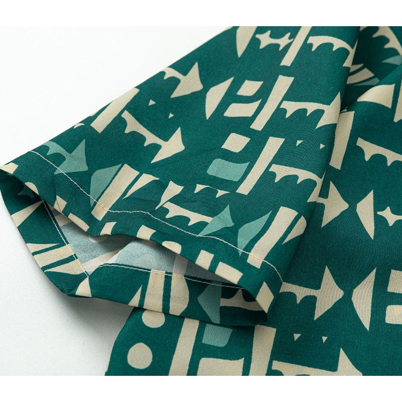 New summer geometric print short sleeve shirt