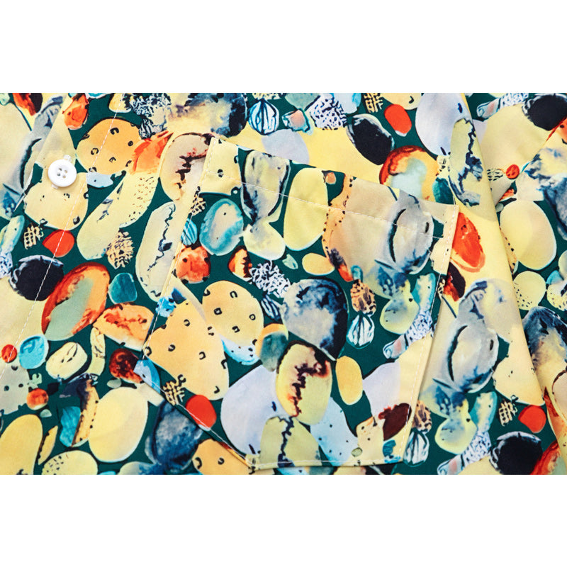 A Hawaiian print short-sleeved shirt perfect for summer