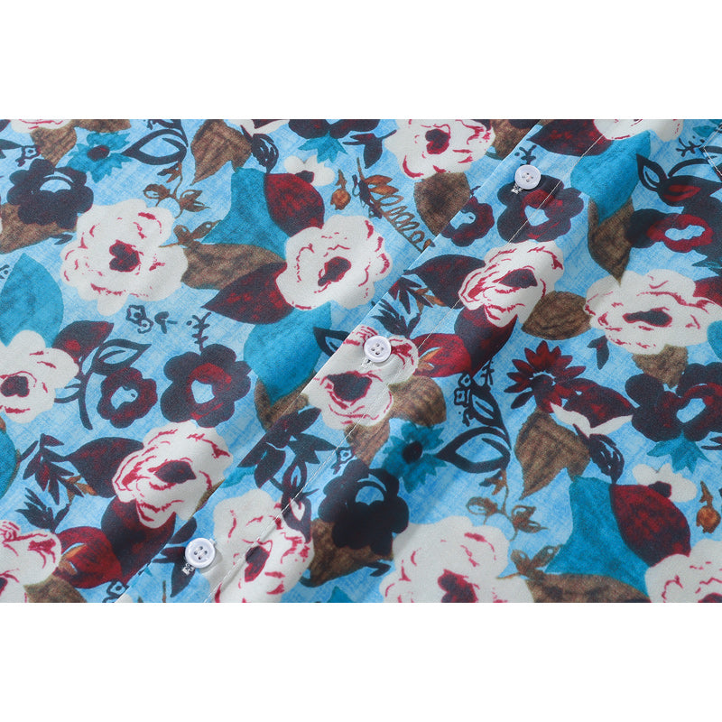 New Autumn Collection: Full Bloom Blue Long Sleeve Shirt