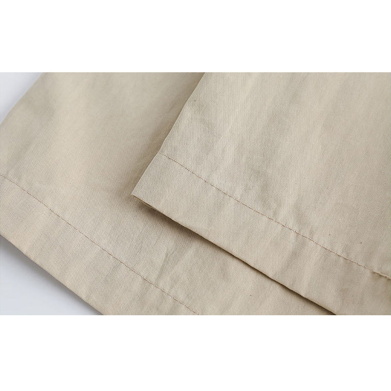 Functional pocket plain casual short sleeve shirt