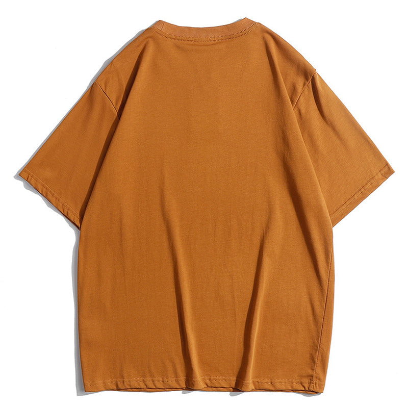 Five-color casual alphabet plain short-sleeved T-shirt