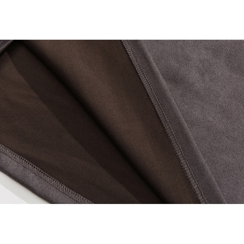 Embroidered rivet suede American casual T-shirt