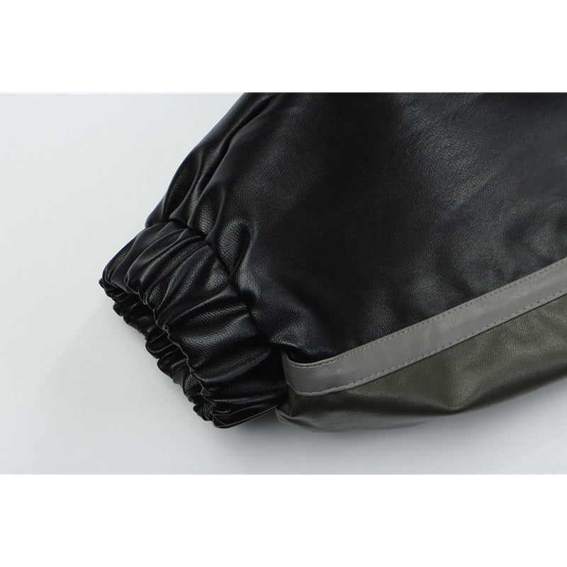 cityboy color-block PU jacket