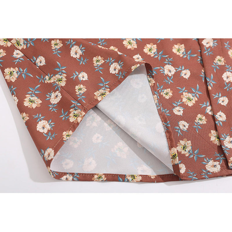 Retro print floral all-over aloha short-sleeved shirt