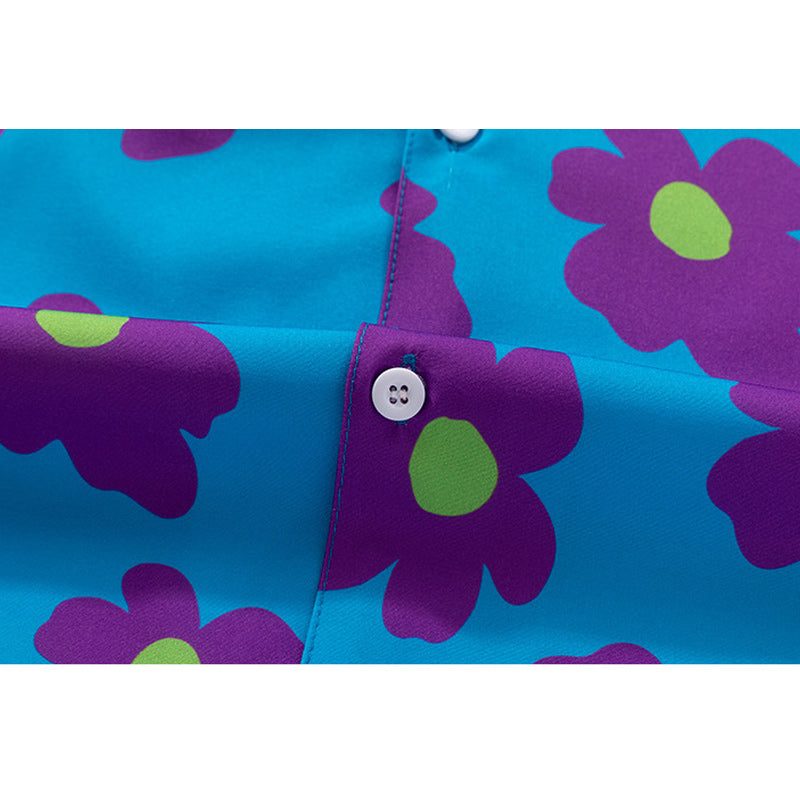 Colorful floral Hawaiian short-sleeved shirt