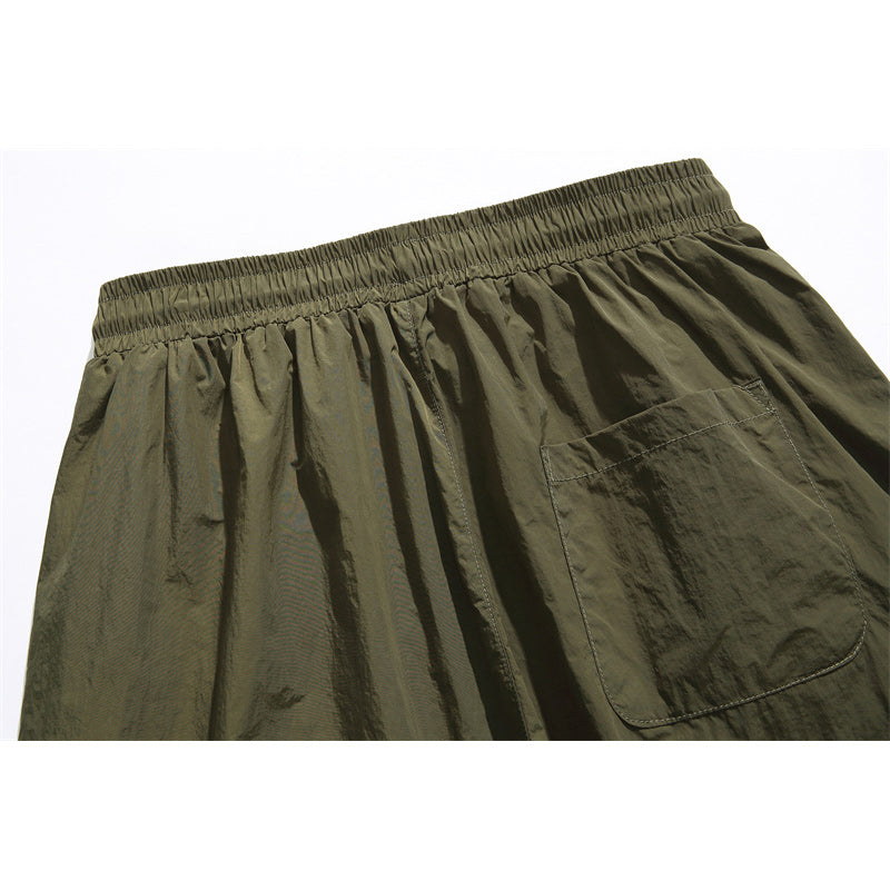 Loose casual army green shorts