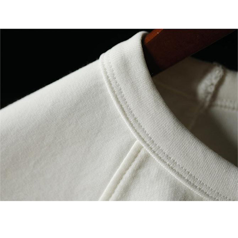 290g Raglan Tee with Embroidered Badge and Retro Print