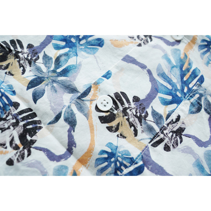Monstera Print Cuban Shirt