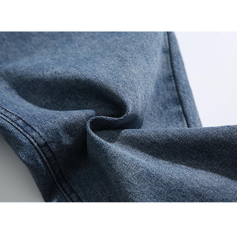 Washed Simple Straight Jeans