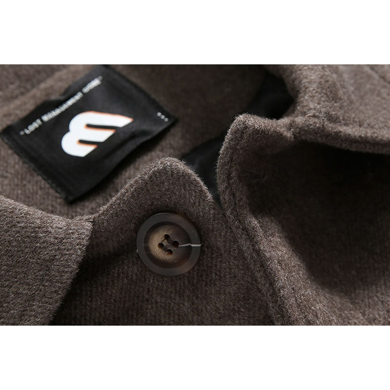 Classic casual twill jacket with turn-down collar