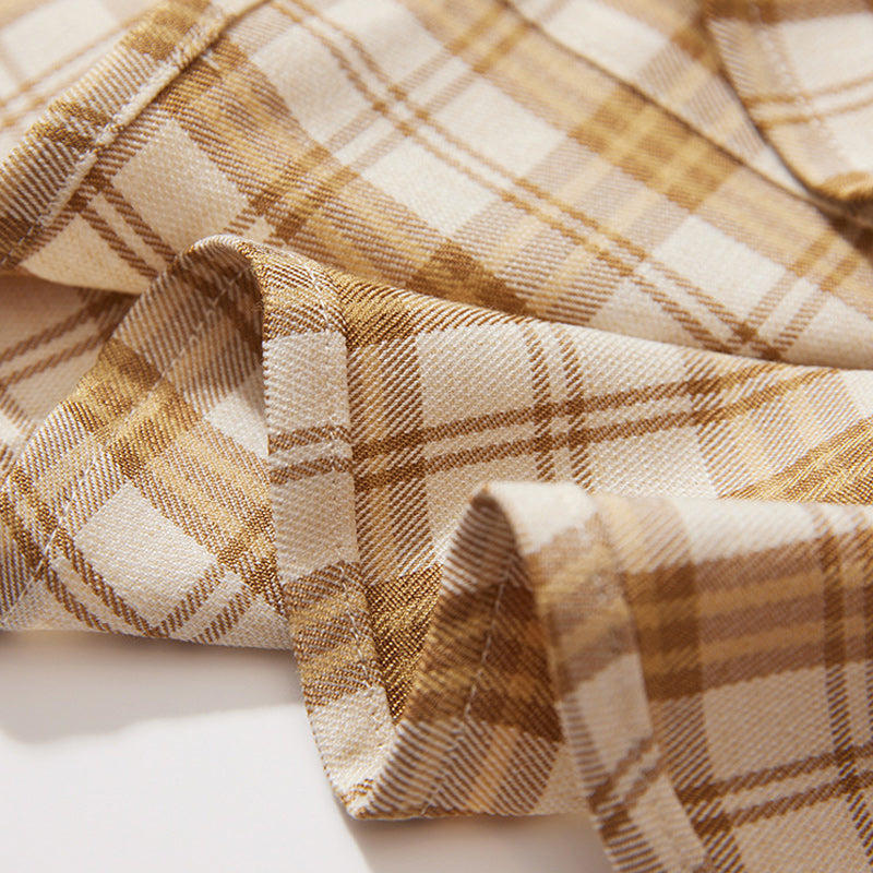 New Autumn Cityboy Check Pattern Long Sleeve Shirt