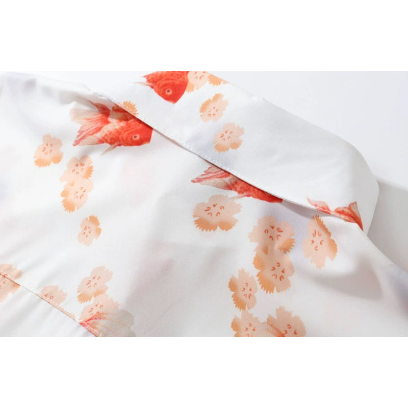 New for summer: Goldfish print short-sleeved shirt
