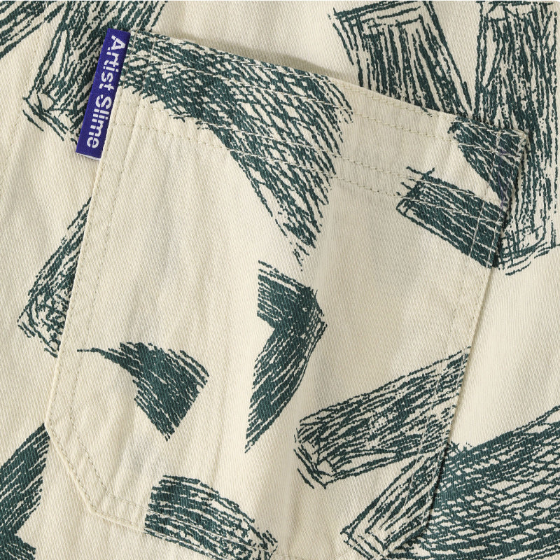 Alphabet print aloha shirt