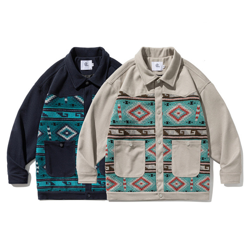Ethnic NAVAJO patterned autumn jacket