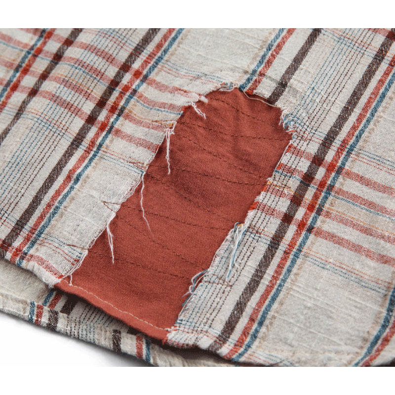 New summer multi-pocket short-sleeved work shirt