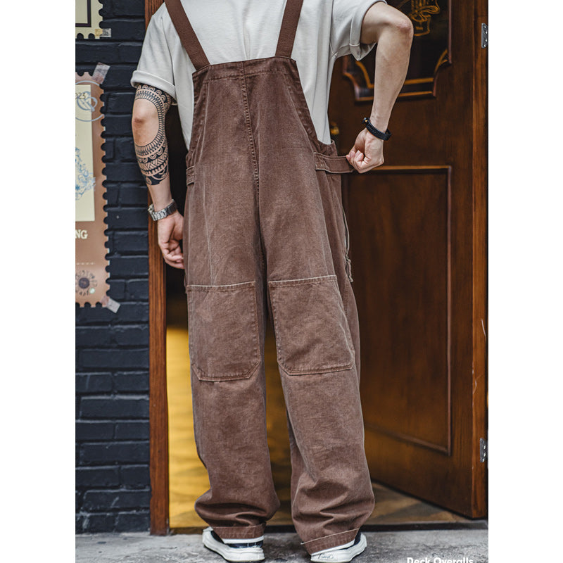 1930s Herringbone Twill Deck Overalls, Washed