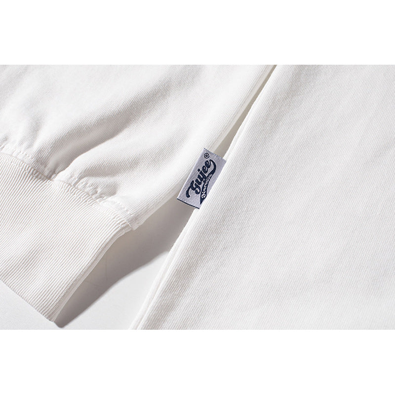 定番合わせやすい刺繍長袖Tシャツ