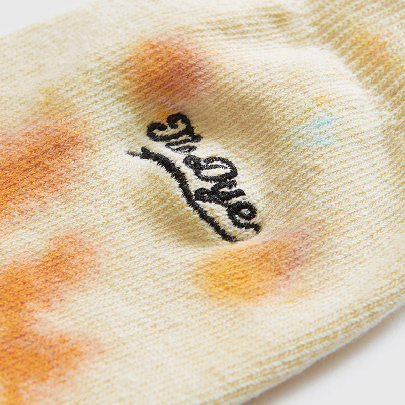 「三足セット」絞り染め刺繍アルファベットハイソックス