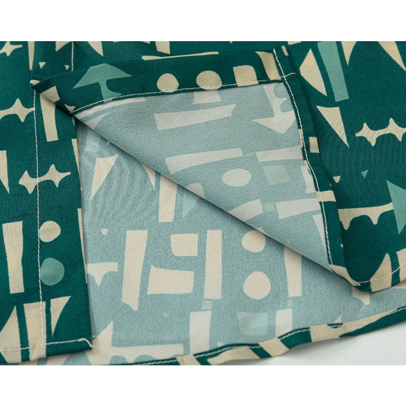 New summer geometric print short sleeve shirt
