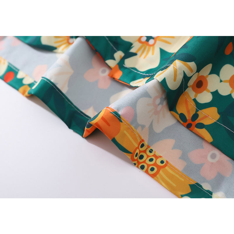 New for summer: Oil painting style floral print short sleeve shirt