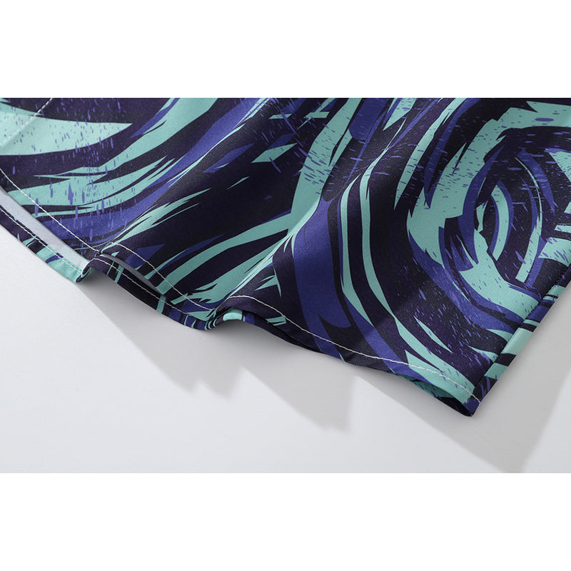 Geometric all-over print aloha shirt
