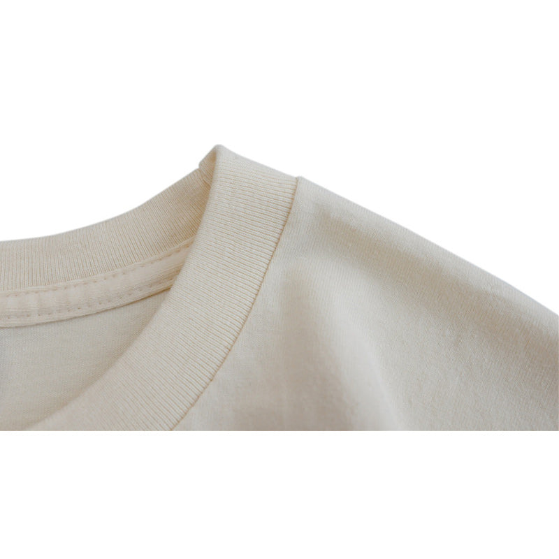 Camp print simple short sleeve T-shirt