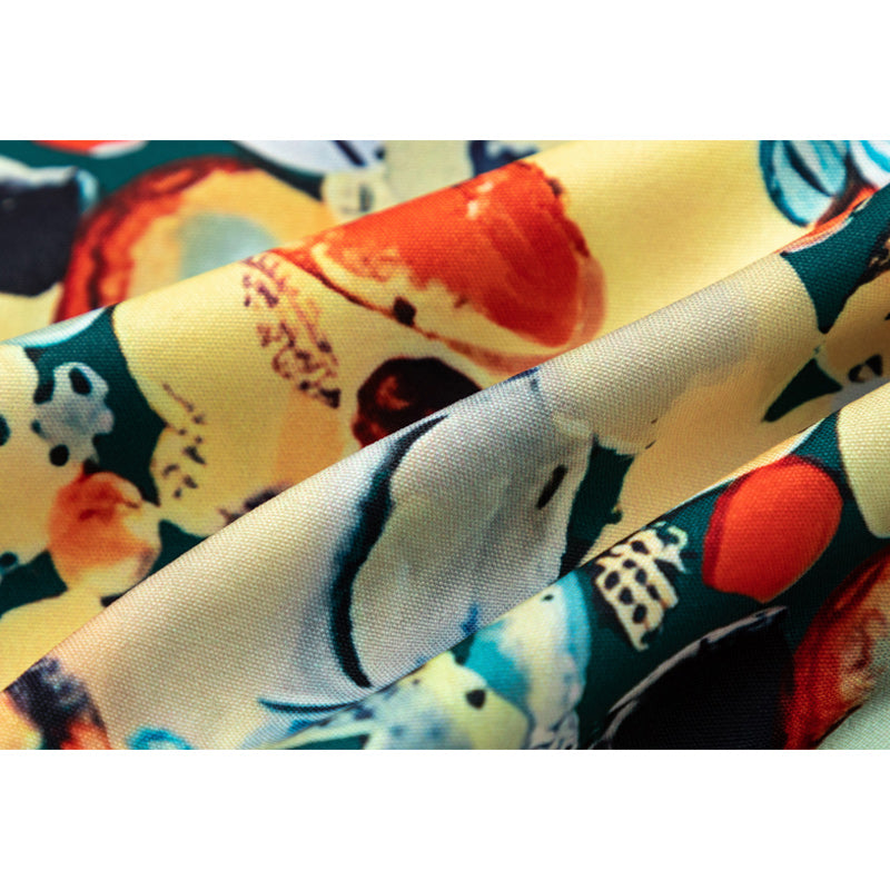 A Hawaiian print short-sleeved shirt perfect for summer