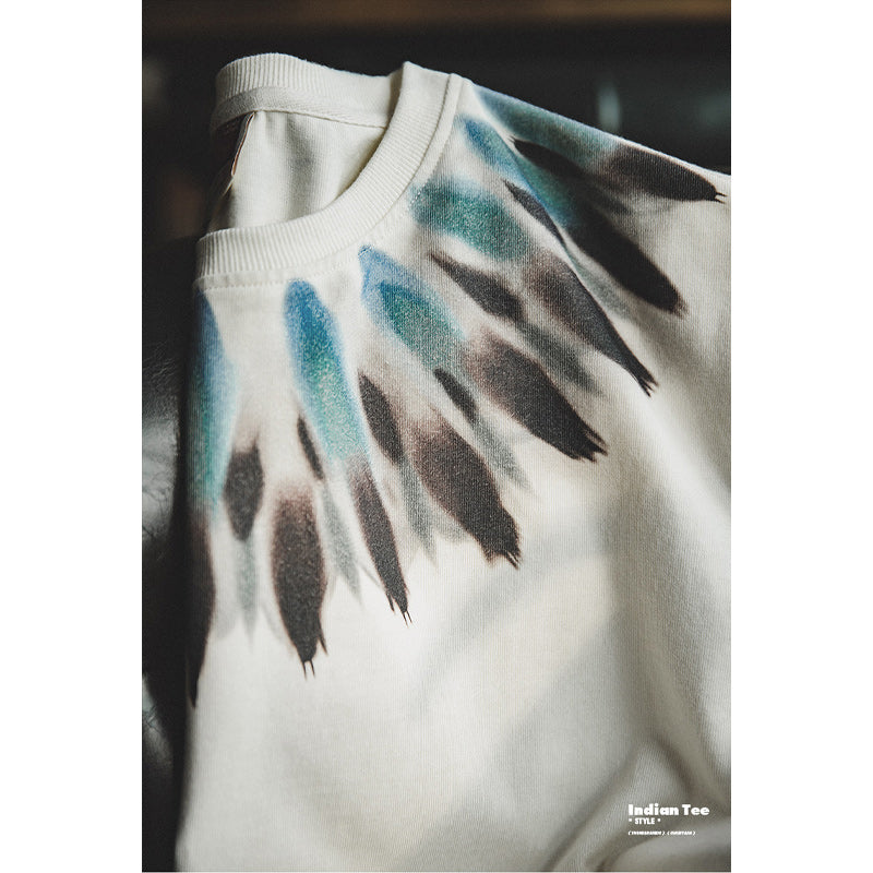 Eagle Feather Pattern Native Indian Short Sleeve T